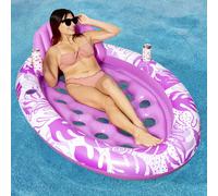 Inflatable Tanning Pool Floats Adult - Sloosh Oval Tanning Float Lounger for Adults Floating Raft Sunbathing Bed Mat Pad Lake Beach Swimmin
