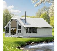 Inflatable Tent 6 8 Person | Outdoor Inflatable Camping Tents with Pump, Multi Room Blow Up Tents 6-8 Man, Air Glamping Tents for 4-seasons Family Campings