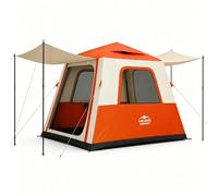 Inflatable Tent for Camping 2-4 Person, Air Tents Easy Set Up, Blow Up Tent House with Awning Pump Waterproof Portable for Adults Outdoor Camping