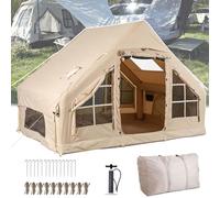 Inflatable Tent House for all seasons, Easy Installation, Double Tent Door, Ventilation Screen, with manual air pump and Storage Bag, for Camping and Party