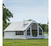 Inflatable Tent House with Pump & Stove Jack, Waterproof Big Blow Up Tents for Camping, Family Air Up Tents UPF50+