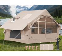 Inflatable Tent with Rainfly, 2/4/6/8 Person Inflatable tents for Camping, Air House Tent Includes Air Pump, Easy Setup Large Blow Up Tents, Glamping Tents with Vestibule