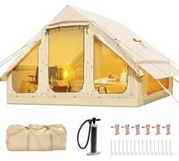 Inflatable Tents for Camping Large Blow Up Tent with Pump Stove Jack Easy Setup Family Tent 4 Season Tent Waterproof Oxford Air Glamping Tents 6 Person