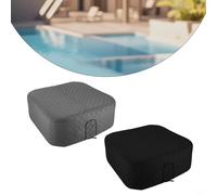 Inflatable Thermal Cover Insulated Waterproof for Spa Pool Heat Retention Solar-Absorbing Black Oxford Fabric with Access Ports Year Round Protection Energy Saving(black)