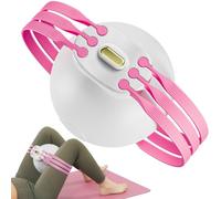Inflatable Thigh Trainer Ball, Inner Thigh Exerciser 10-120lb Adjustable, Home Exercise Equipment for Postpartum Rehabilitation Pelvic Floor Muscle Training Hips Butt Legs - Magneta