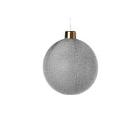Inflatable Tinsel Christmas Bauble, Silver, 45 cm