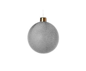 Inflatable Tinsel Christmas Bauble, Silver, 45 cm