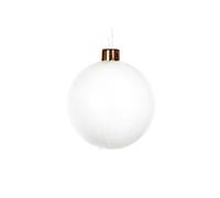 Inflatable Tinsel Christmas Bauble, White, 45 cm