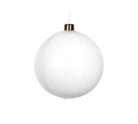 Inflatable Tinsel Christmas Bauble, White, 66 cm