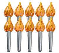 Inflatable Torch 10Pcs Olympic Torch for Kids 4.7x16.5in Olympic Decorations Handheld Cute Decorative Olympic Torch Prop for Stage Sports Meeting