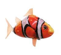 Inflatable Toy Air Remote Control Flying Fish Clown Fish Interactive Floating Plaything for Kids and Adults (Orange, 146x90cm)
