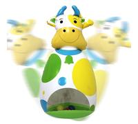 Inflatable Toys | 3D Wobble Animal Toy,Inflatable Cow Doll Children's Interactive Game for Desk Holiday Classroom Bedroom Travel Birthday Boys Girls Backyard