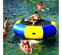 Inflatable Trampoline for Water 16ft Pool Trampoline with Ocean Balls Water Park Bounce House Fun Summer Outdoor Activity Kids & Adults Friendly