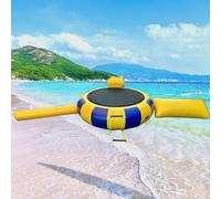 Inflatable Trampoline with Slide Tubes & Diving Pillow - Fun for Swimming & Jumping Activities for All Ages - Perfect Outdoor Adventure for Kids & Adults