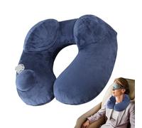 Inflatable Travel Neck Pillow - Ergonomic Neck Pillow, Ergonomic Inflatable Neck Support, Ergonomic Airplane Accessories, Headrest for Long Flights, Air-Filled Rest for Train, Cruise, R