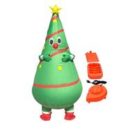 Inflatable Tree Outfit - Christmas Cosplay Suit, Funny Holiday Costume, Air Pump Clothing, Breathable Festival Wear | Christmas Inflatable Costume for Adults Teens Family Party Parade Stage Event
