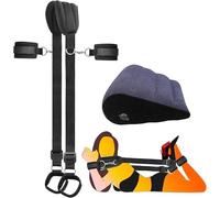 Inflatable Triangle Pillow PVC Flocking Travel Pillow Magic Cushion Body Support Pillow for Couple, Sex BDSM Restraints Bondage Tied Down Arms and Legs On Bed,Sexy Straps for Adult Sweater Yoga