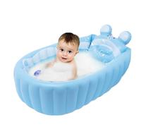 Inflatable Tub - Portable Bath Pool, Space Saving Foldable Air Basin with Sturdy Leak Resistant System, Quick Drain Water Release Function, Ideal for Home Daycare Hospital Use