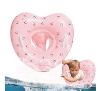 Inflatable Tube, Inflatable Portable Pool Ring in Heart with Handles | Blow up Baby Swim Tube for Age 6+ Months Water Play Accessory for Beach