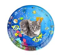 Inflatable Tummy Time Bed - 85cm Thick, Bored Indoor Cats Toys, Touch | Stimulating Instincts Chasing Fish Shapes Floating Toys Napping Resting Traveling Portable Fun Cartoon Pattern