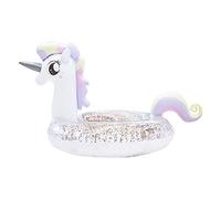Inflatable Unicorn Air Mattress with Glitter Pool Float Swimming Raft Beach Swimming Pool Toy Swimming Seat for Children and Adults (120)