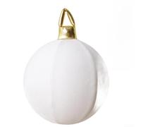 Inflatable Velvet Christmas Ball Ornament 30cm Reusable Soft Plush Festive | Built-in hanging loop for easy display Folds flat for compact storage Choose red green or white