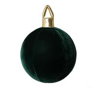Inflatable Velvet Christmas Ball Ornament 30cm Reusable Soft Plush Festive | Built-in hanging loop for easy display Folds flat for compact storage Choose red green or white