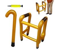 Inflatable Walker and Cane for Adults Halloween Walking Frame Crutches Prank Support Tools for Elderly Women Parents Adults Kids Retirement Carnival Party