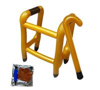 Inflatable Walker and Cane - Funny Carnival Walking Frame Stick for Party Decorations, Joke Prank Toy for Kids Adults, Gag Prop for Dad Old Man Retirement Celebration, PVC Material, Birthday & Event U