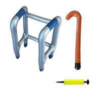 Inflatable Walking Stick & Walker | Walking Frame And Crutches For Retired - Fake Walker Joke Accessory For Halloween Adults Party Carnival Father