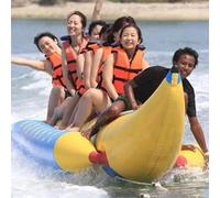 Inflatable Water Banana Boat - Towable Tube for Water Parks and Sea Jet Surfing, Fun Water Adventure with Seats for Multiple Riders