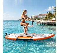 Inflatable Water Bike For Adults Water Bicycle |Pedal Water Bike With Low-Impact Riding Experience/Reinforced PVC | Water Bike For Lake Coastal Waters Beach Trips Commercial Rentals Orange