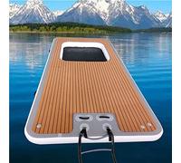 Inflatable Water Dock, Portable Inflatable Island Floating Mat, Water Surfing Mat Fishing Platform with Non-Slip Mat for Lakes