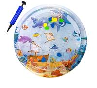 Inflatable Water Mat - Sensory Water Mat for Cats | Tummy Time Water Mat for Baby | Round Sensory Play Pad Funny Sensory | Thickened PVC Sensor | An Inca Pet Bed