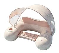 Inflatable Water Sofa With Canopy, Pool Float Raft With Cup Holder(Pink color)