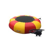 Inflatable Water Trampoline Bouncer with Electric Inflator, Rope Ladder, Mooring Ropes & Anchor for Pools and Lakes