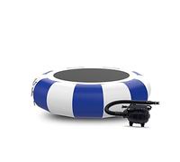 Inflatable Water Trampoline with Electric Inflator, Splash Bouncer, Rope Ladder, Mooring Ropes and Anchor for Pools and Lakes