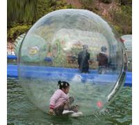 Inflatable Water Walking Ball PVC/TPU Water Balloon with Zipper Walk On Water Ball for Beaches, Commercial Play Equipment,Clear,1.8m