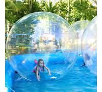 Inflatable Water Walking Ball with Electric Air Pump, 0.8mm Thick Pvc Water Balloon with Zipper Walk on Water Ball for Beaches, Commercial Play Equipment 2.0m