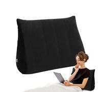 Inflatable Wedge Pillow Traveling, Inflatable Bed, Ergonomic Soft Support Cushion Backrest Sitting Reading Pregnancy Reflux, Lightweight Portable Air for Comfort, 46 x 30 cm