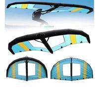 Inflatable Wing Foil Board Windsurf Sail for Adults, Oxford Cloth+PVC Blue and Yellow Inflatable Wing,For Windsurfing, Kiteboarding & Board Sports