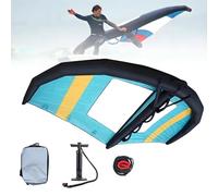 Inflatable Wing Foil Board Windsurf Sail for Adults, Oxford Cloth+PVC Blue and Yellow Inflatable Wing,For Water Features and Snow Ski Surfing, 6㎡