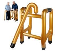 Inflatable Zimmer Frame and Inflatable Walking Stick, Blow Up Zimmer Frame, Inflatable Walking Frame, Blow Up Toy Novelty Dress Up Joke Old Man Dad Women Gran Halloween( 50 x 40 x 82 cm )