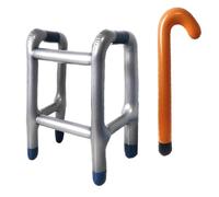 Inflatable Zimmer Frame-Inflatable Walker and Cane - Retirement Party Decorations Gag Funny Old Age Costume Accessories, 40, 50, 60th birthday party decor Christmas Birthday gifts for men