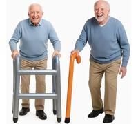 Inflatable Zimmer Frame Set - Blow Up Zimmerframe & Walking Stick/Cane