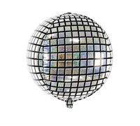 Inflated 70s Disco Mirror Ball Shape Helium Balloon COMES INFLATED