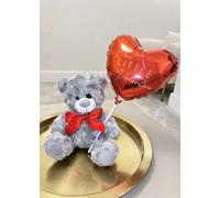 Inflated Childrens Valentines Day Gift Mini Air Filled Balloon on Stick with Teddy Bear