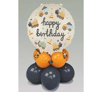 Inflated Construction Digger Happy Birthday Table Centrepiece Party Decoration 53cm