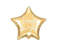 Inflated Happy New Year Gold Star Helium Balloon COMES INFLATED