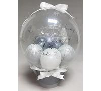 Inflated Personalised Luxe Congratulations on Your Engagement Bubble Balloon Hat Box Centrepiece Decoration Gift